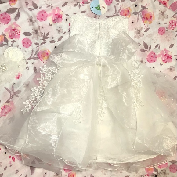 LZH Baby Girl Ivory Tulle & Lace Formal Party Dress - Size 24 months - Picture 6 of 16